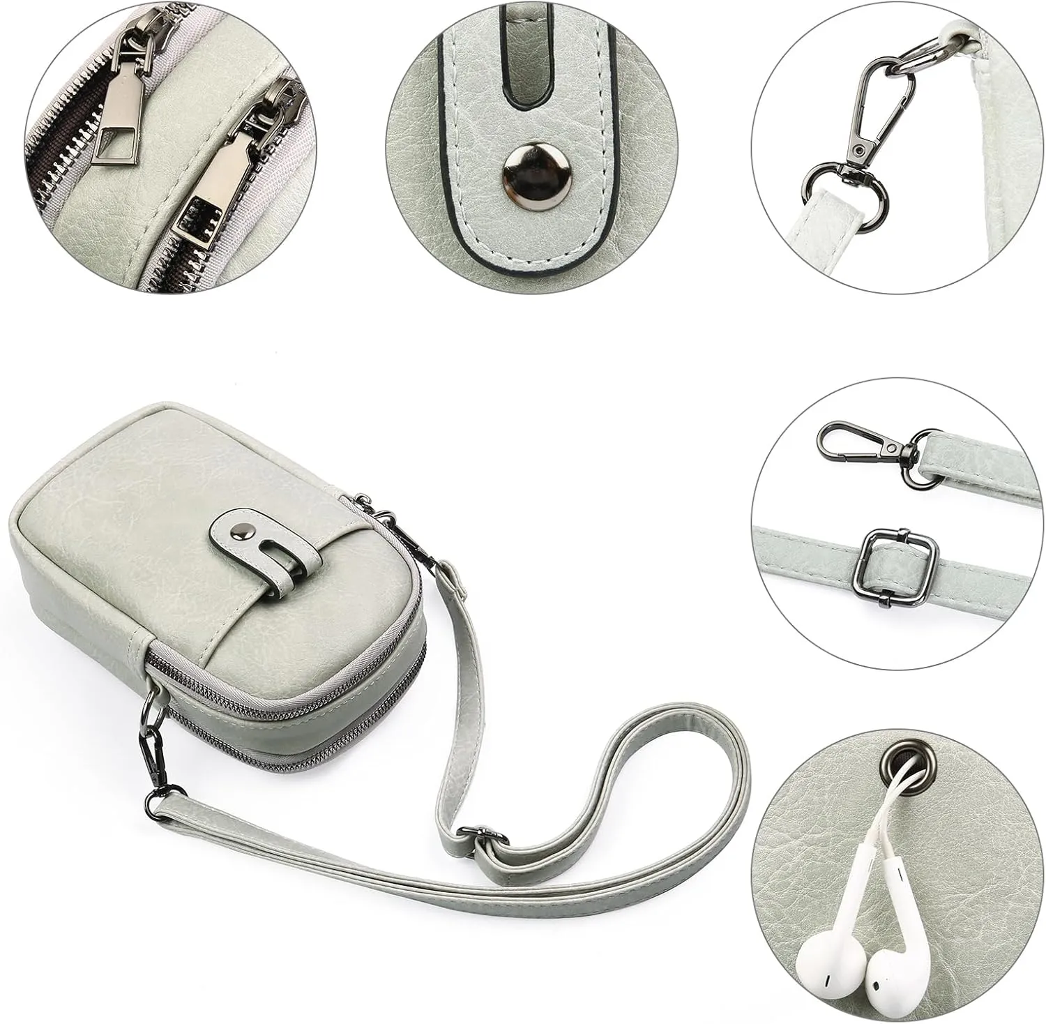 Small Crossbody Bags for Women Leather Cell Phone Purse Bag Wallet Shoulder Handbags with Adjustable Strap