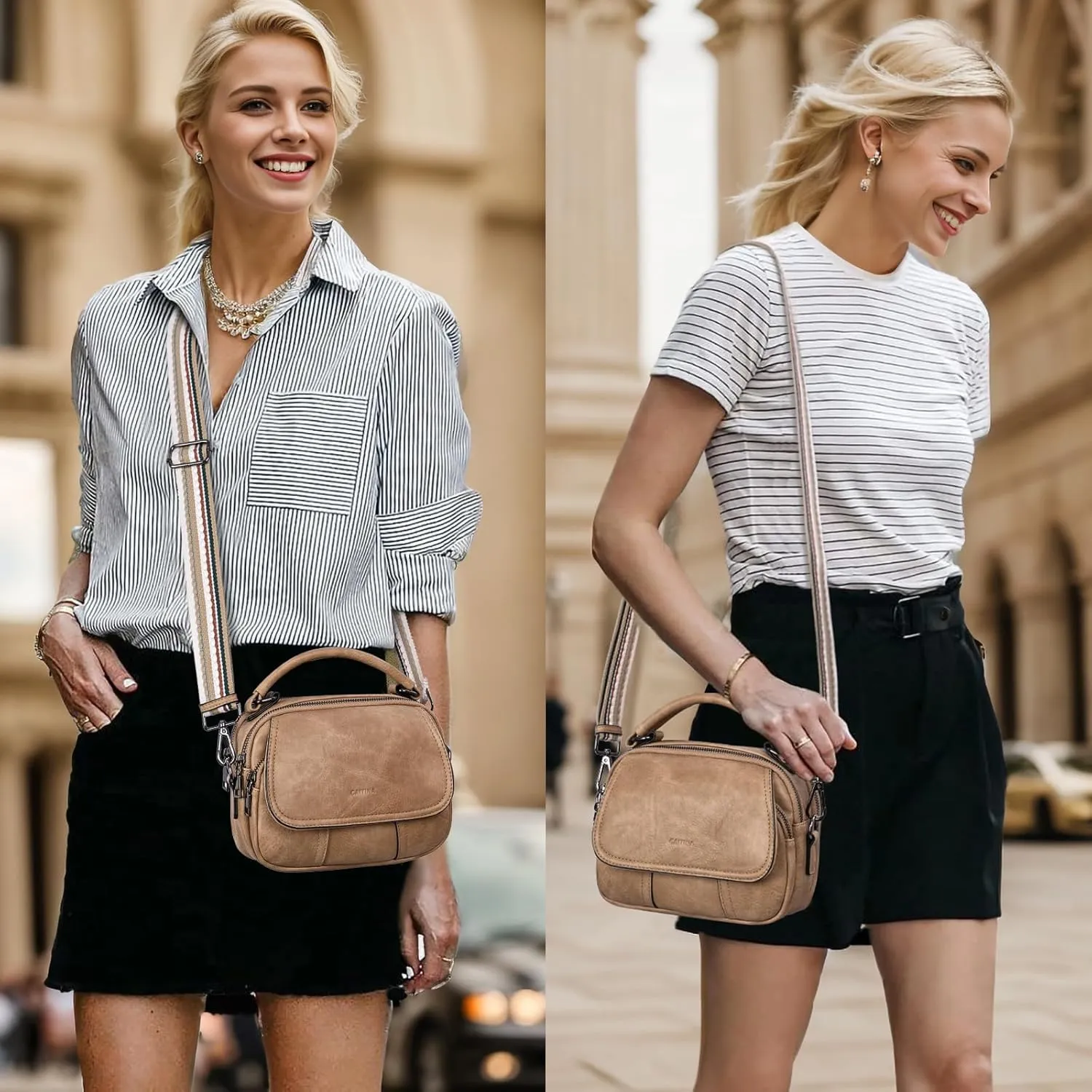 Small Crossbody Bags Purse for Women,Vegan Leather Shoulder Handbags Women Top Handle Satchel Bag with 2pcs Strap