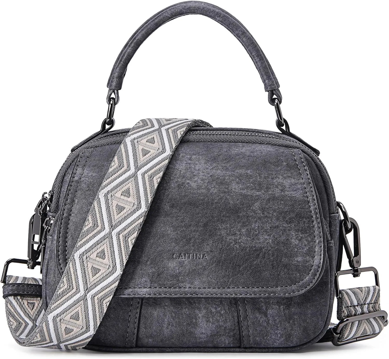 Small Crossbody Bags Purse for Women,Vegan Leather Shoulder Handbags Women Top Handle Satchel Bag with 2pcs Strap
