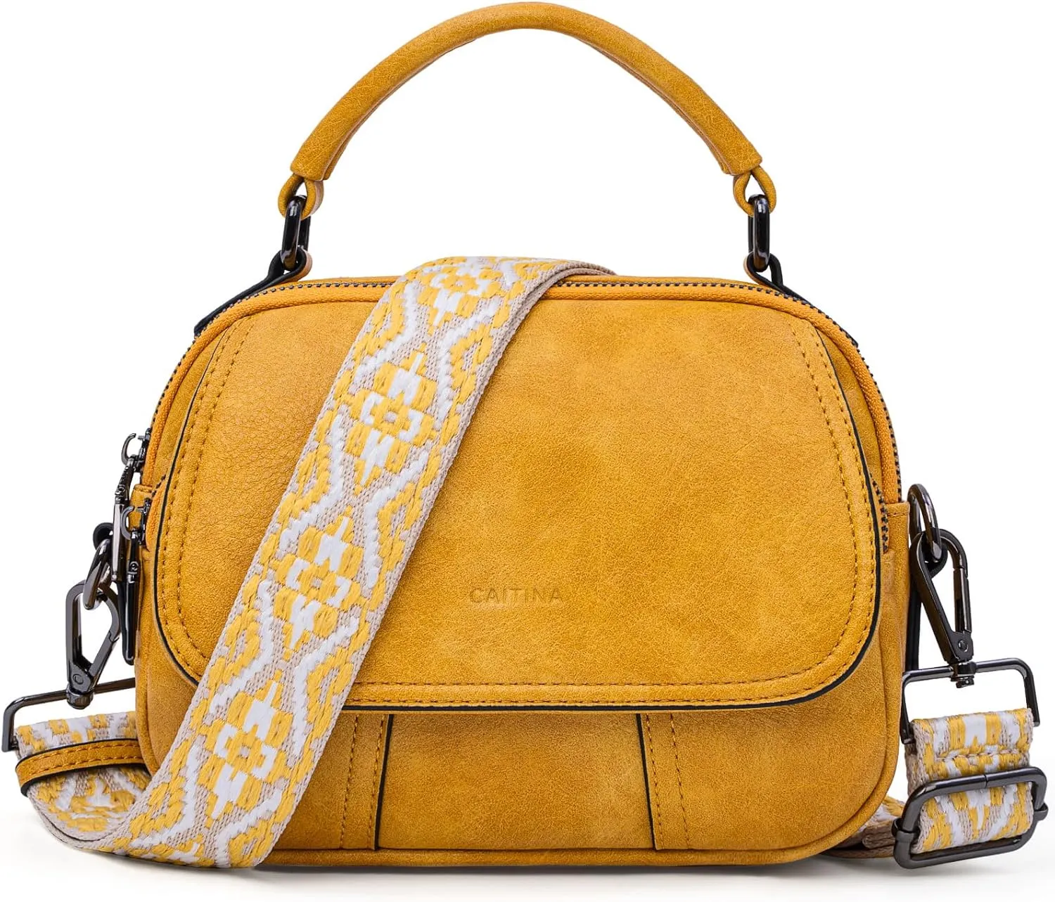 Small Crossbody Bags Purse for Women,Vegan Leather Shoulder Handbags Women Top Handle Satchel Bag with 2pcs Strap