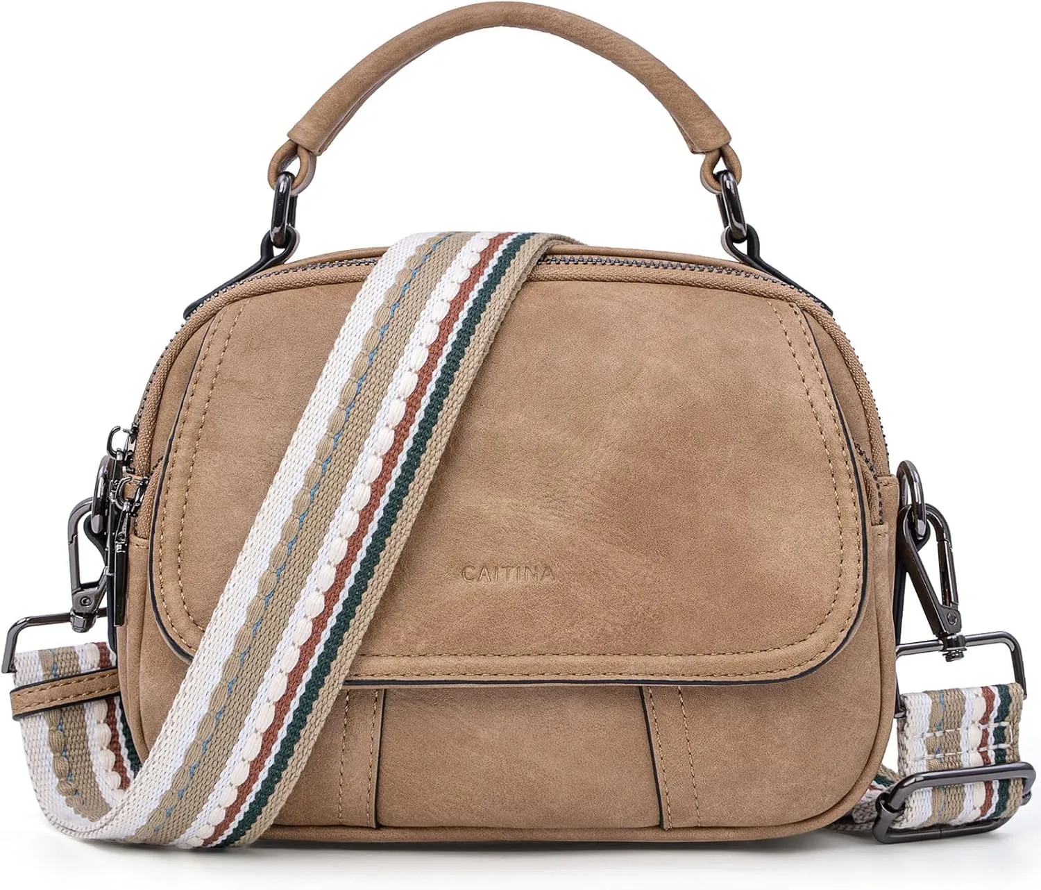 Small Crossbody Bags Purse for Women,Vegan Leather Shoulder Handbags Women Top Handle Satchel Bag with 2pcs Strap