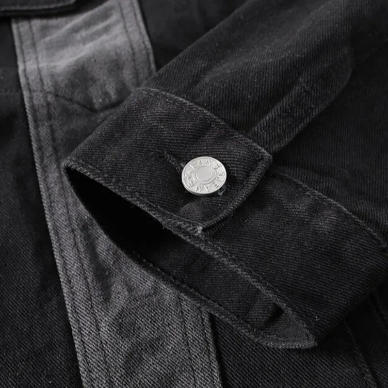 Split-Panel Denim Jacket