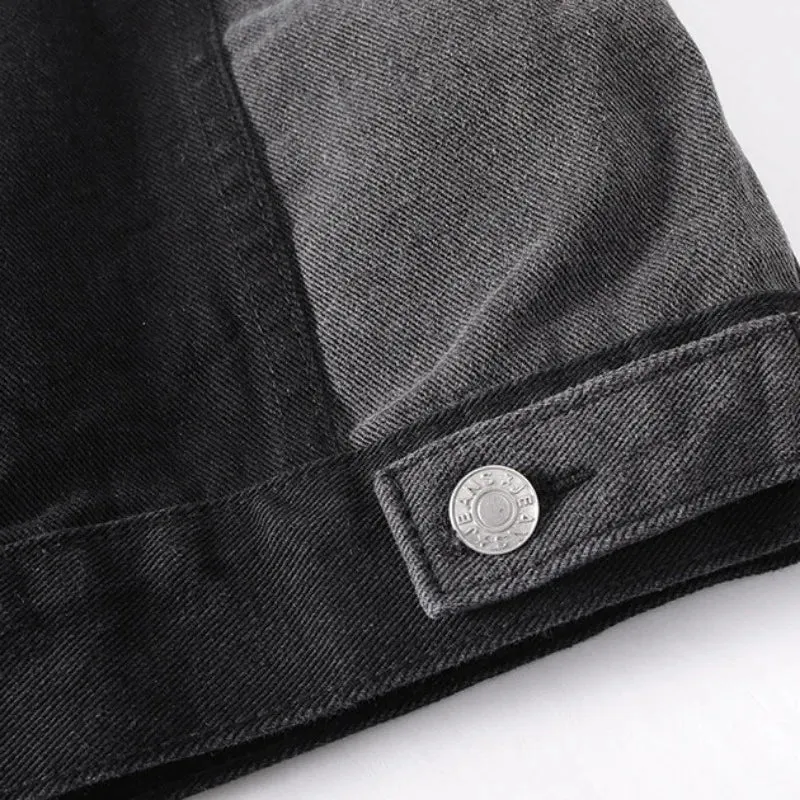 Split-Panel Denim Jacket