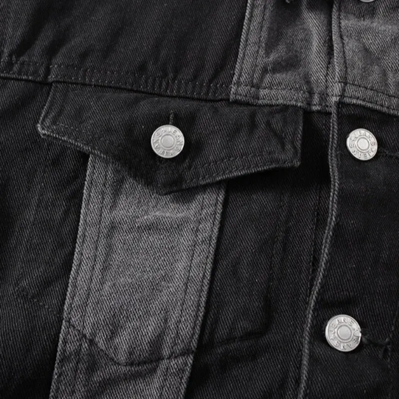 Split-Panel Denim Jacket