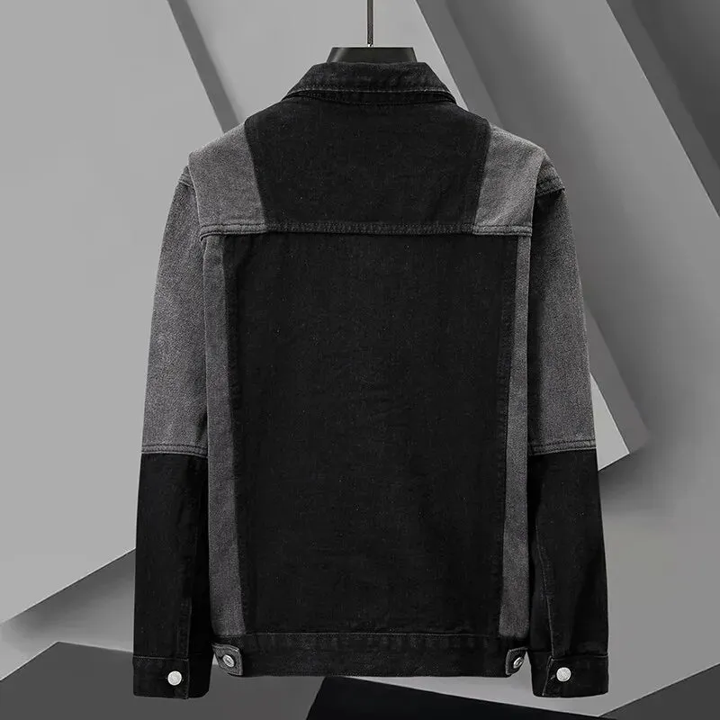 Split-Panel Denim Jacket