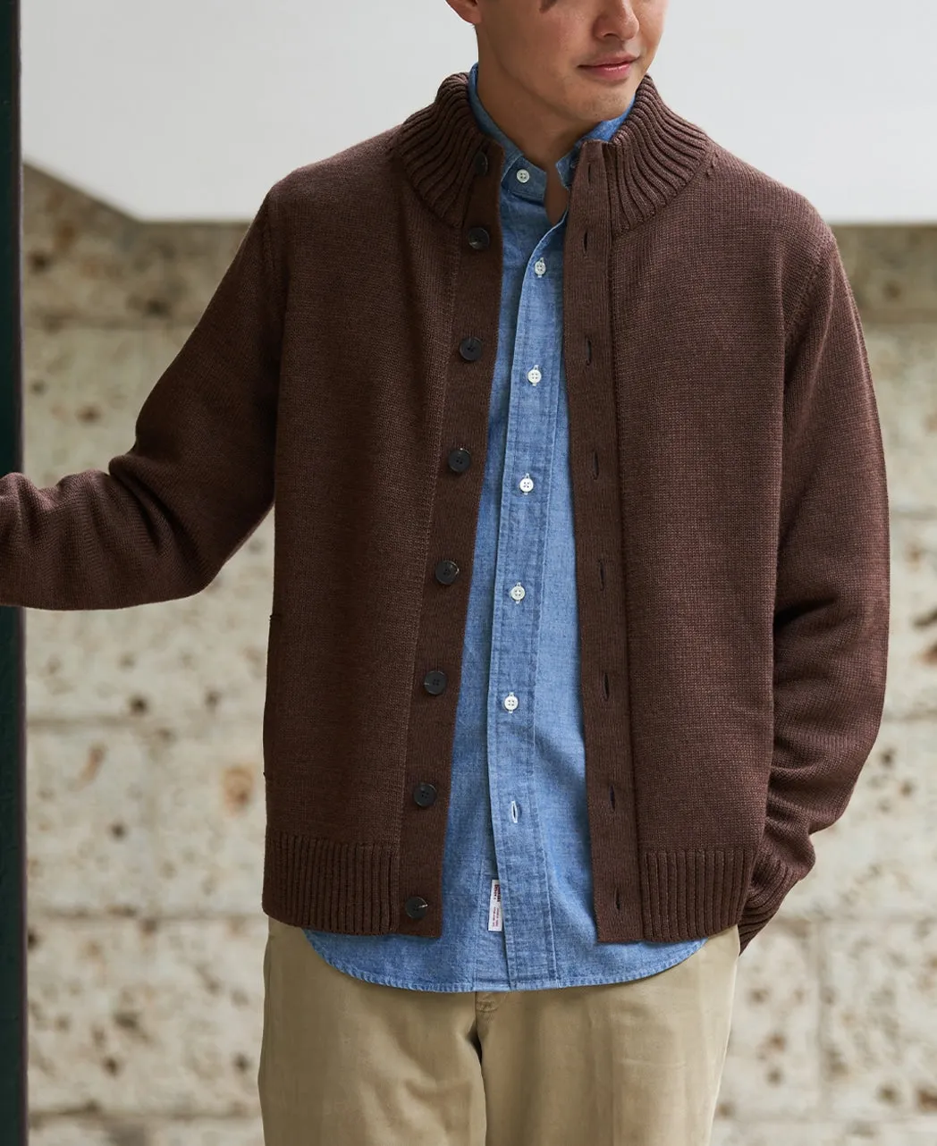 Stand Collar Cardigan