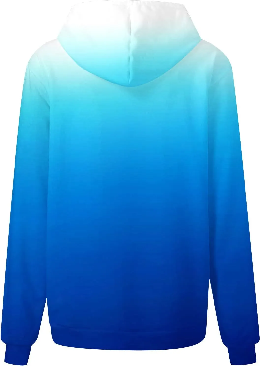 Stessotudo Womens Hoodies 2023 Casual Gradient Long Sleeve Oversized Sweatshirts Pocketed Aesthetic Fashion Pullover Tops