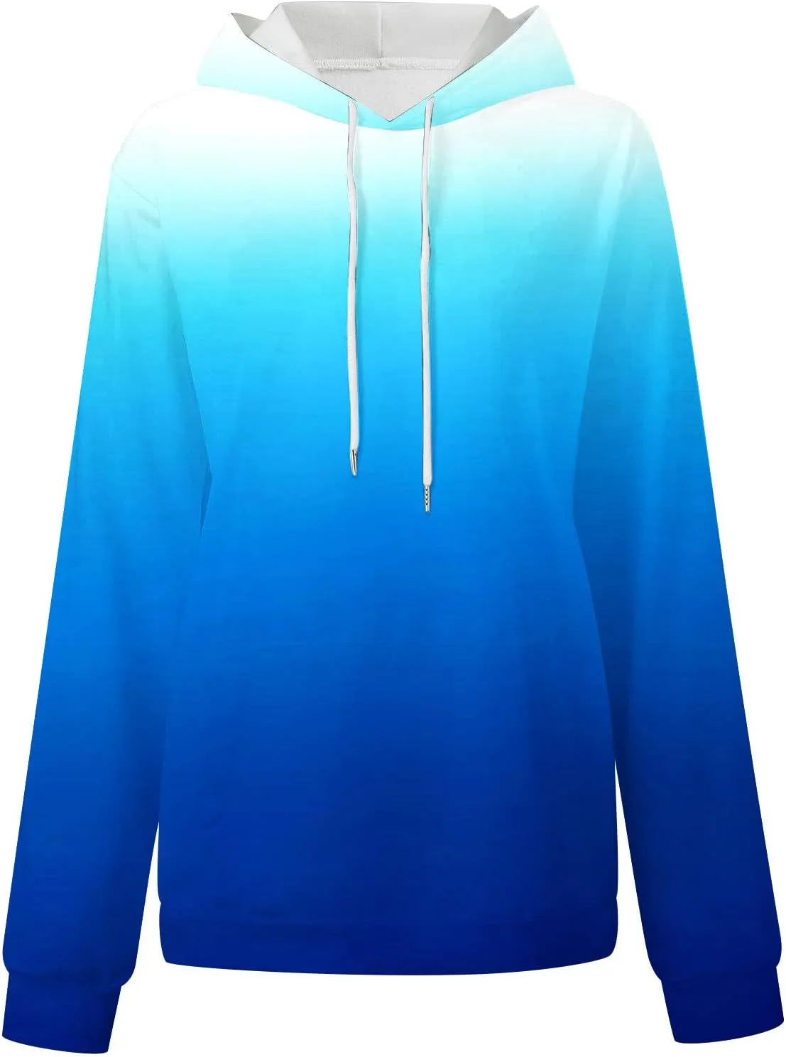 Stessotudo Womens Hoodies 2023 Casual Gradient Long Sleeve Oversized Sweatshirts Pocketed Aesthetic Fashion Pullover Tops