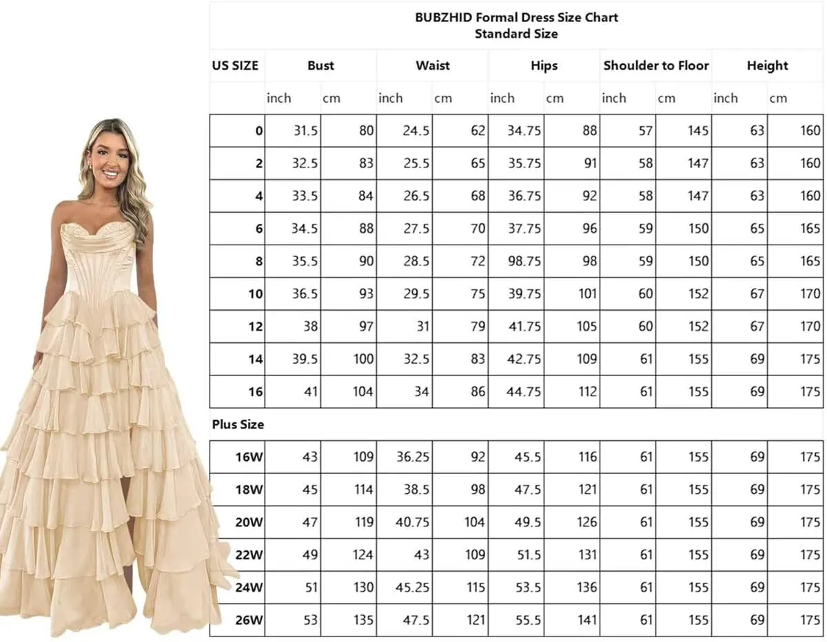 Strapless Long Prom Dresses for Women 2025 Corset Tiered Ruffle Formal Evening Gowns with Slit