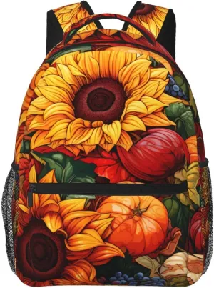 Sunflower Grape Fruit Lightweight Laptop Backpack Lightweight Multipurpose Travel Casual Daypack Unisex College Backapcks for Men Women Adults Hiking Traveling Camping