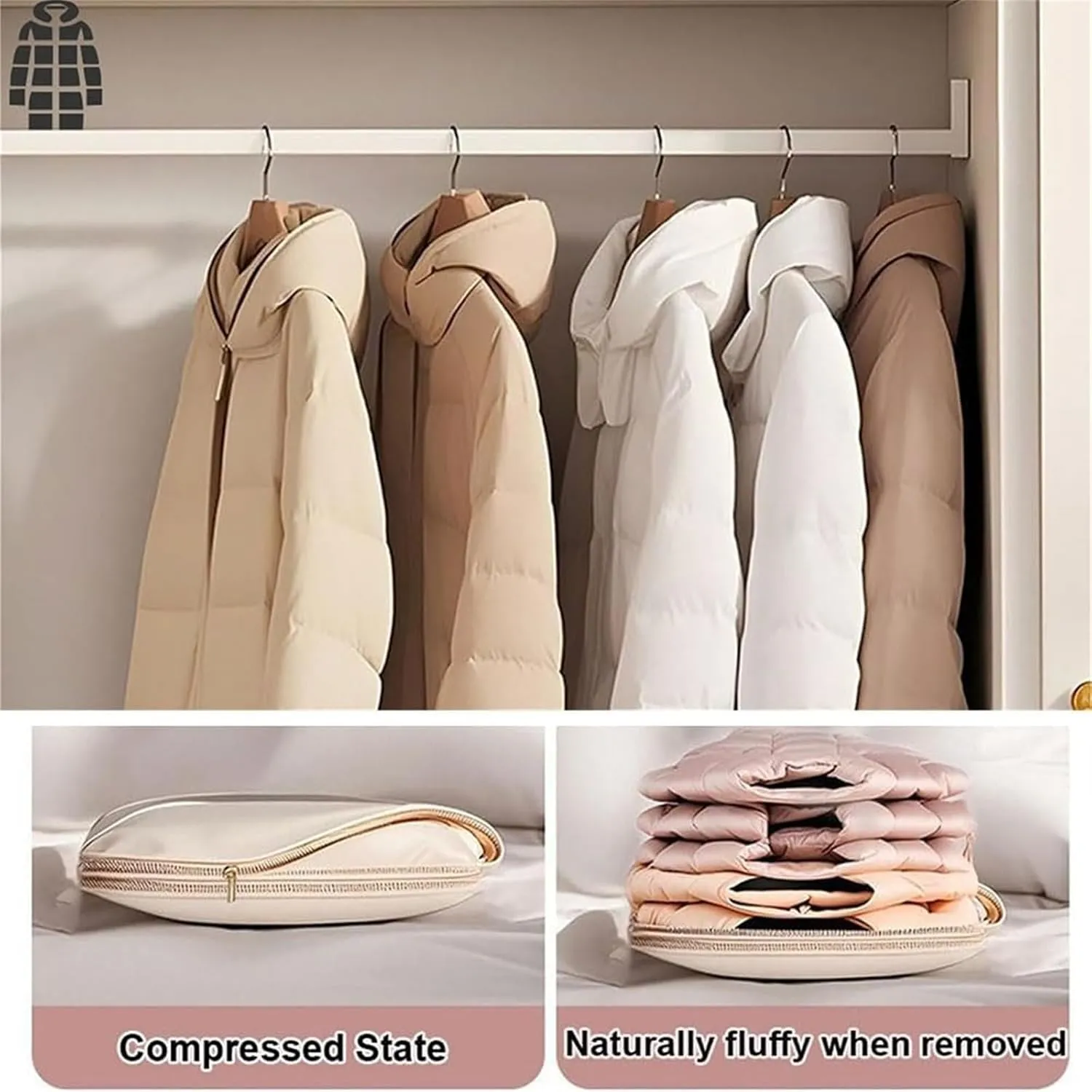 Tapinterior Hanging Garment Bag, Tapinterior Garment Bag, Space Saving Hanging Garment Bags with Self Compression Zipper, Dust Cover Clothes, for Suits, Dresses, Coats (Mix-Pink*3)