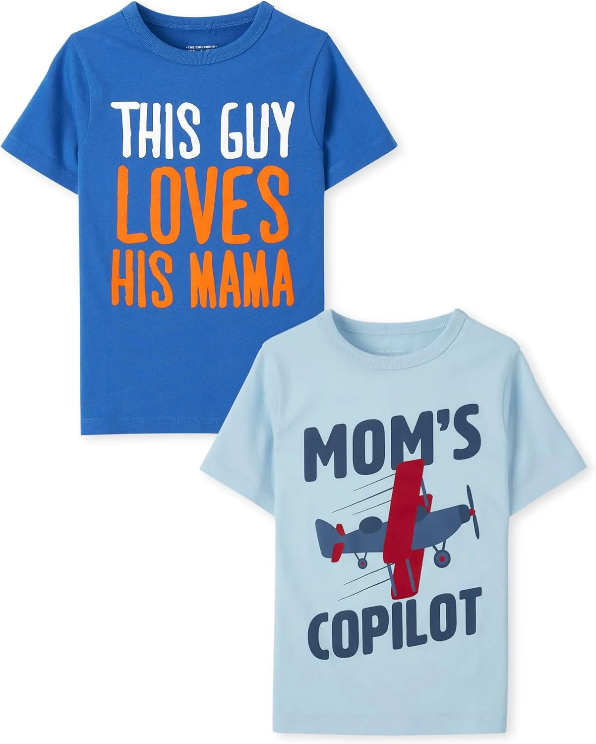 The Children's Place Baby and Toddler Boys' Family Short Sleeve Graphic T-Shirts, Multipack