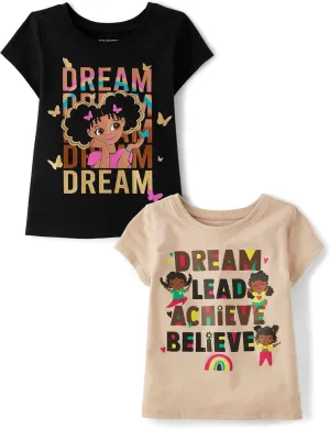 The Children's Place Baby and Toddler Girls' All Holidays Short Sleeve Graphic T-Shirts, Multipack