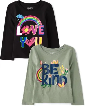 The Children's Place baby-girls And Toddler Assorted Everyday Long Sleeve Graphic T-shirts,multipacks