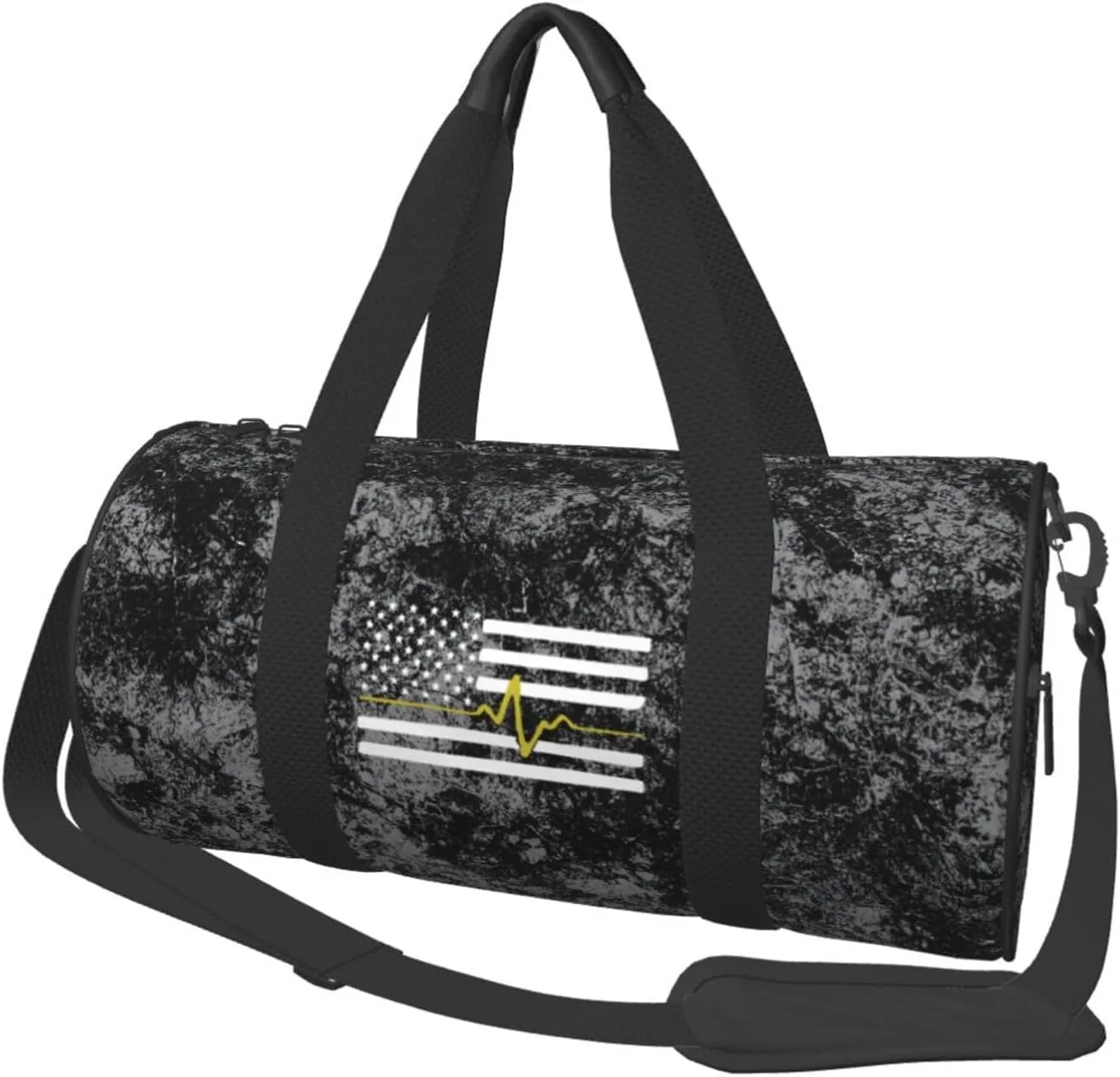 Thin Gold Line 911 Dispatcher Convertible Garment Bag with Shoulder Strap, Carry on Garment Duffel Bag for Men Women - Rolling Foldable for Travel Luggage Bags (Black)