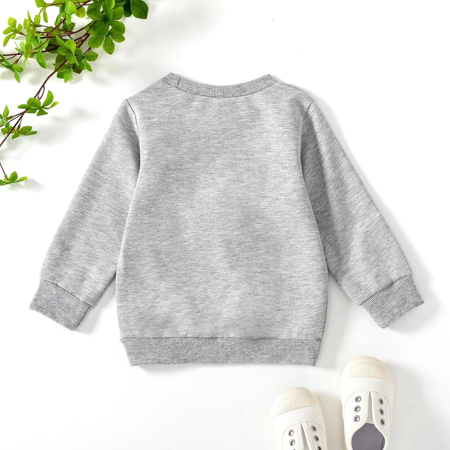 Toddler Baby Girl Long Sleeve Ruffle Sweatshirt Tops Basic Solid Color Oversized Sweater Shirts Kid Fall Clothes