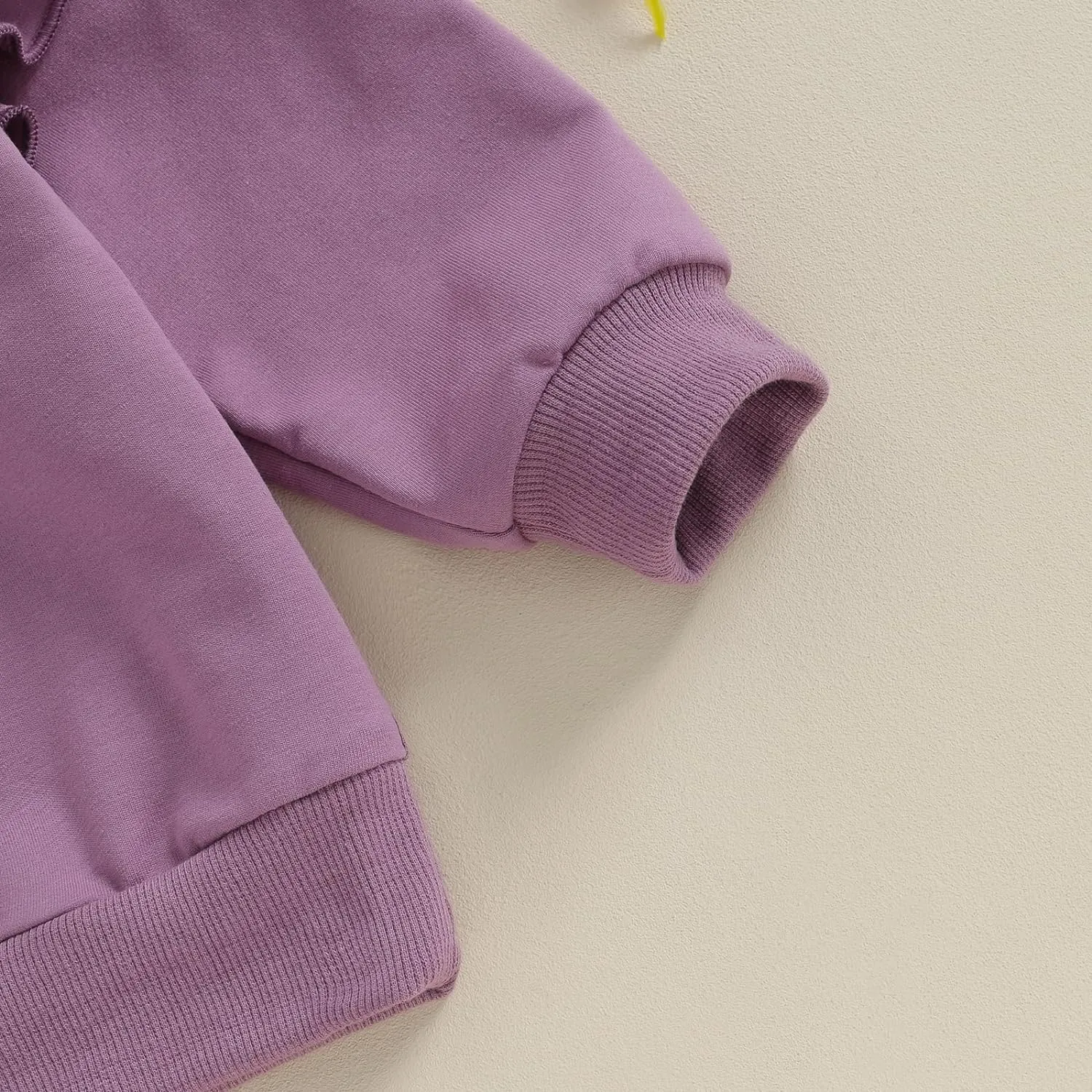 Toddler Baby Girl Long Sleeve Ruffle Sweatshirt Tops Basic Solid Color Oversized Sweater Shirts Kid Fall Clothes