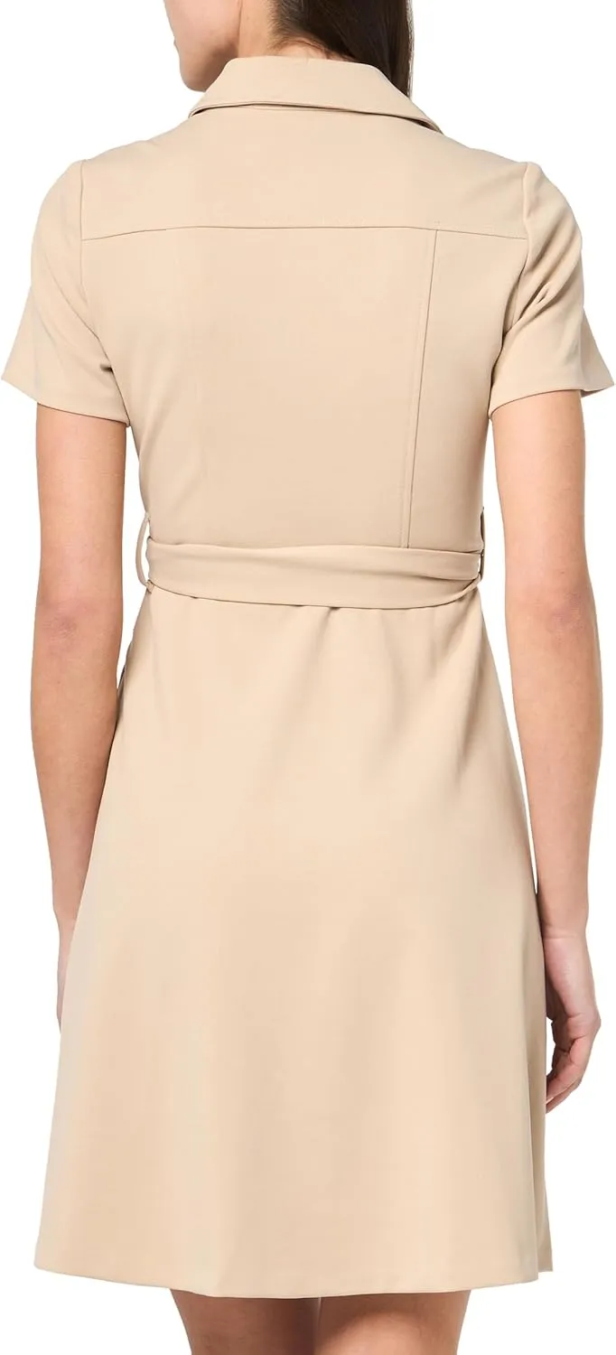Tommy Hilfiger Women's Scuba Midi Tie Waist Dress
