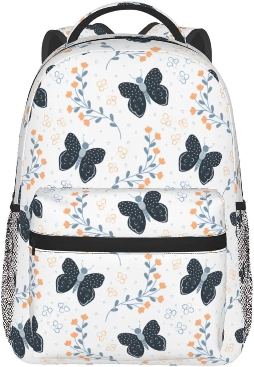 Travel Laptop Backpack for Women Lightweight College Backpack Adjustable Fits 15.6 Inch Laptop Bag Waterproof Computer Bag for Work, Gym - Butterfly