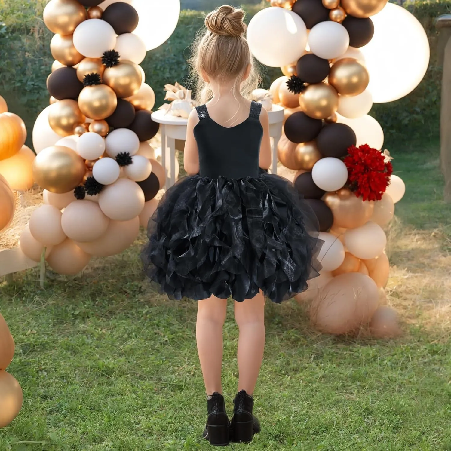 Tutu Dress for Girls Sparkly Sequin Tulle Princess Birthday Party Dress for Toddler Girls Prom Sneaker Ball Gown