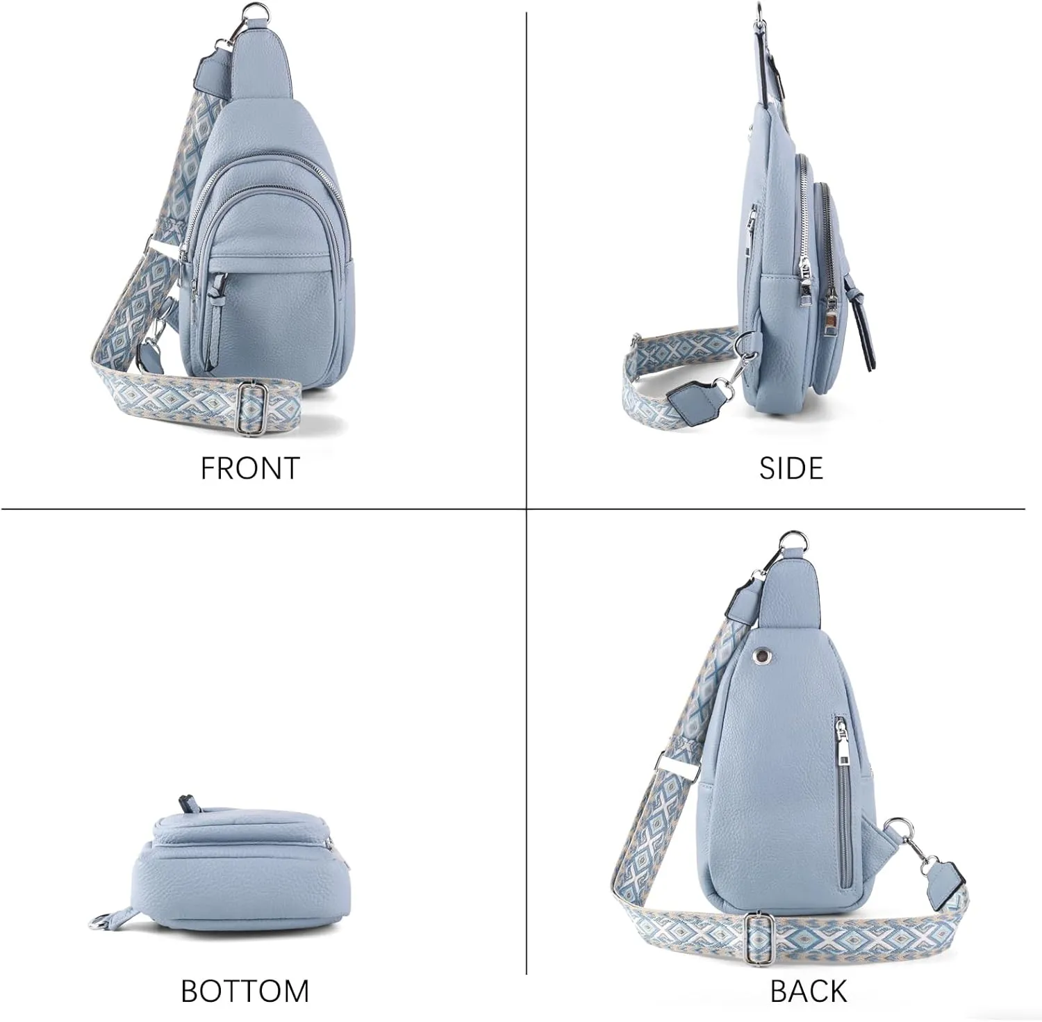 Vegan Leather Fanny Pack Crossbody Bags for Women Chest Bag for Work Shopping Shoulder Tote Blet Bags Backpack