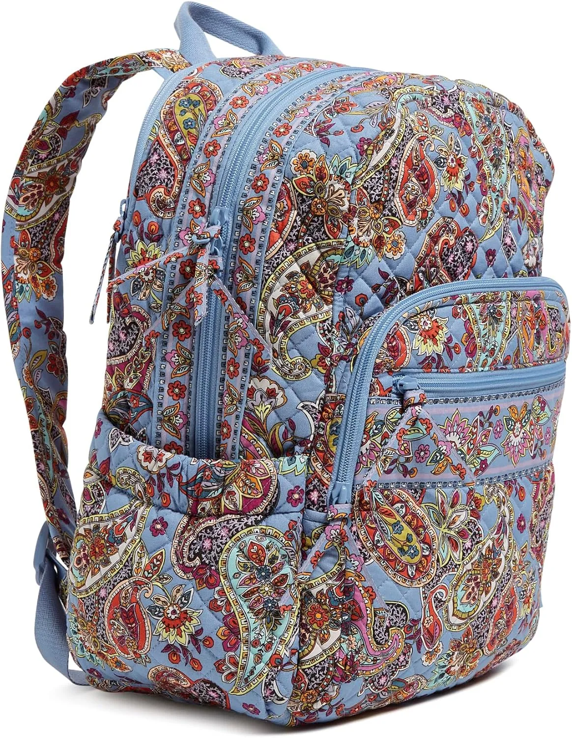Vera Bradley Women's Iconic Campus Backpack, Signature Cotton Bookbag, Provence Paisley, One Size
