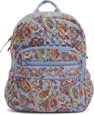 Vera Bradley Women's Iconic Campus Backpack, Signature Cotton Bookbag, Provence Paisley, One Size