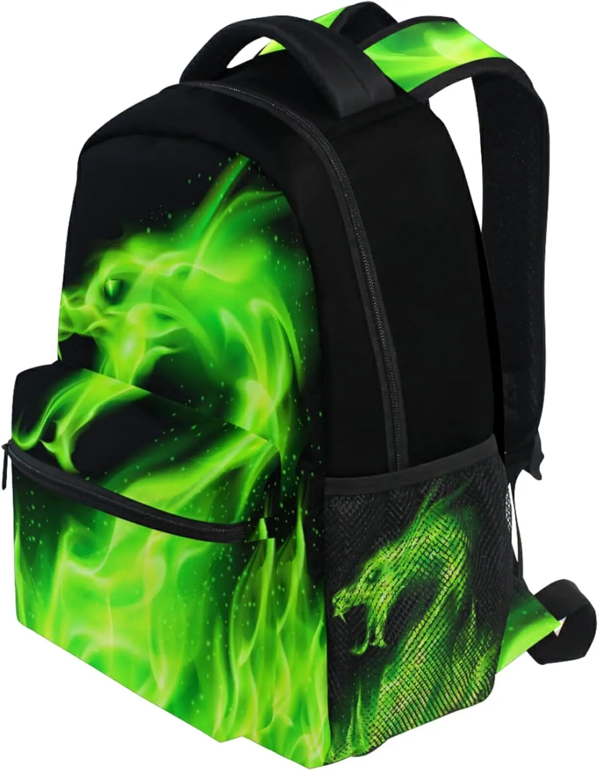 Wamika Fire Dragon Backpack Green Dinosaur School Backpacks Preschool Book Bag