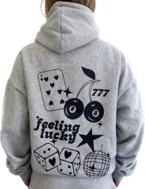 Women Graphic Star Oversized Hoodie Long Sleeve Casual Loose Fall Aesthetic Hooded Sweatshirt with Pocket Streetwear