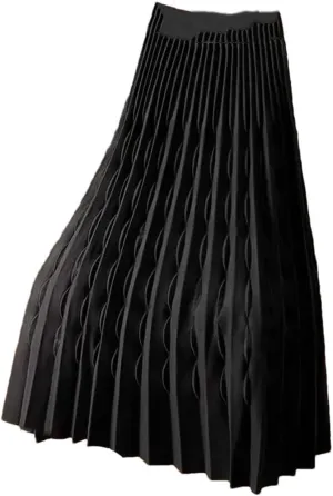 Women's Fashion Spring Autumn Elegance Solid High Waist Women's Lace Pleated Skirts