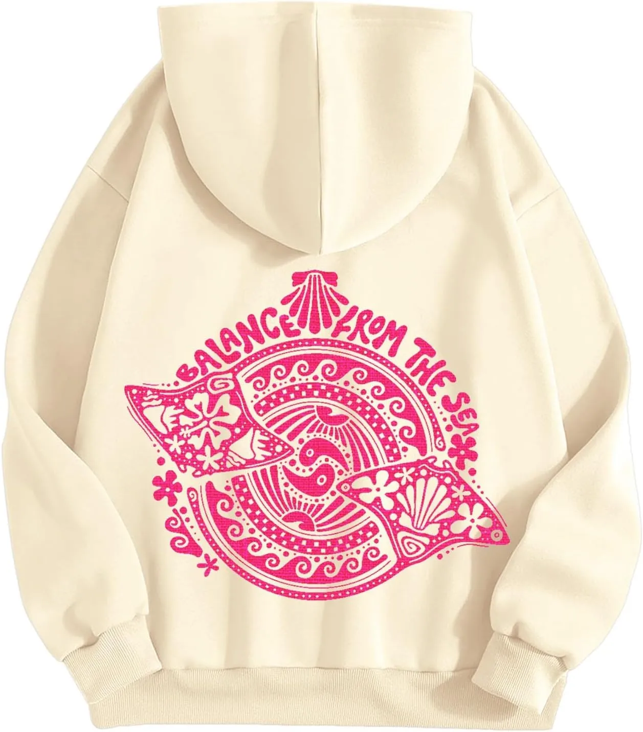 Women's Oversized Sweatshirt Graphic Hoodies Casual Long Sleeve Loose Pullover Tops with Pocket