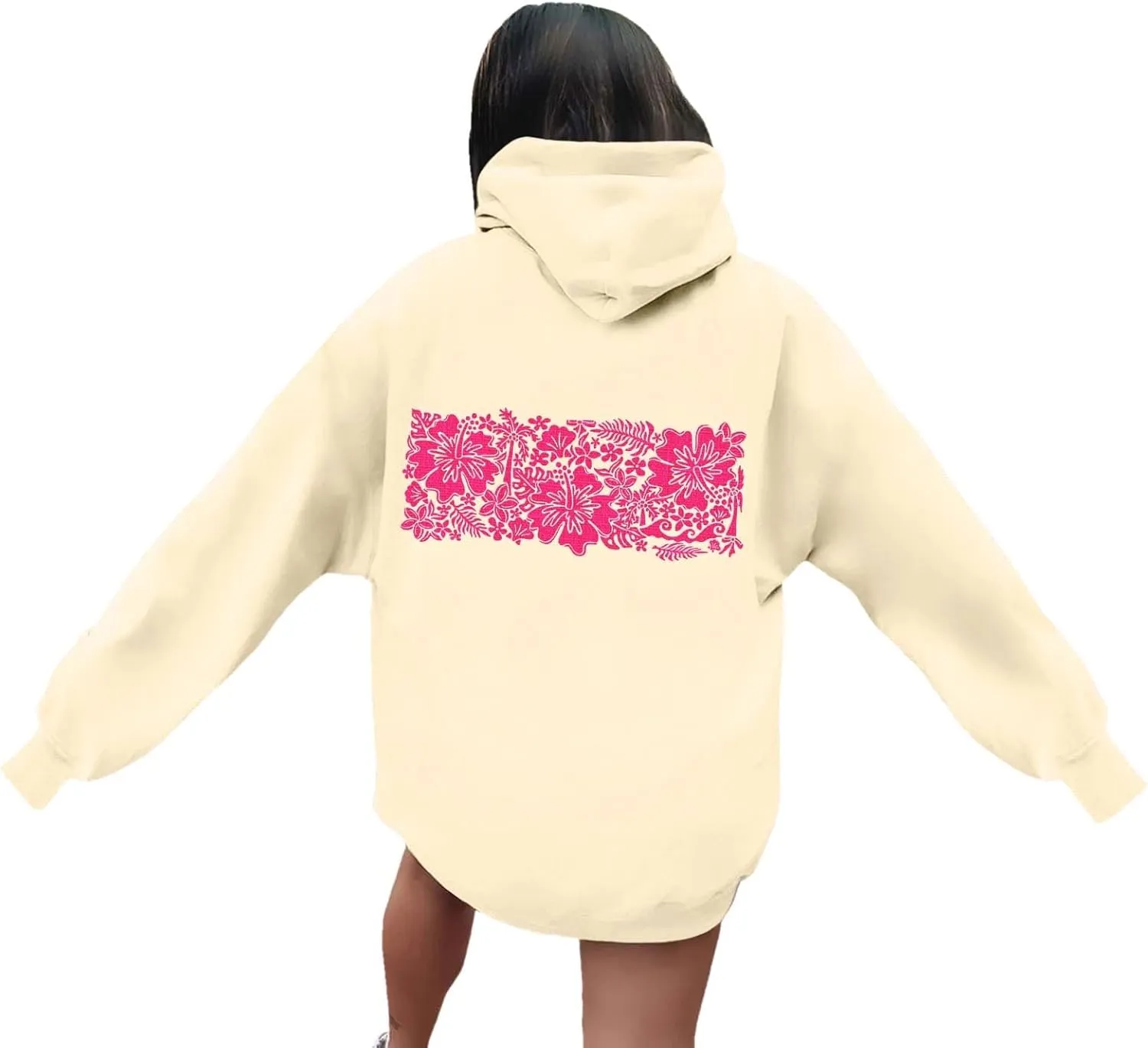 Women's Oversized Sweatshirt Graphic Hoodies Casual Long Sleeve Loose Pullover Tops with Pocket