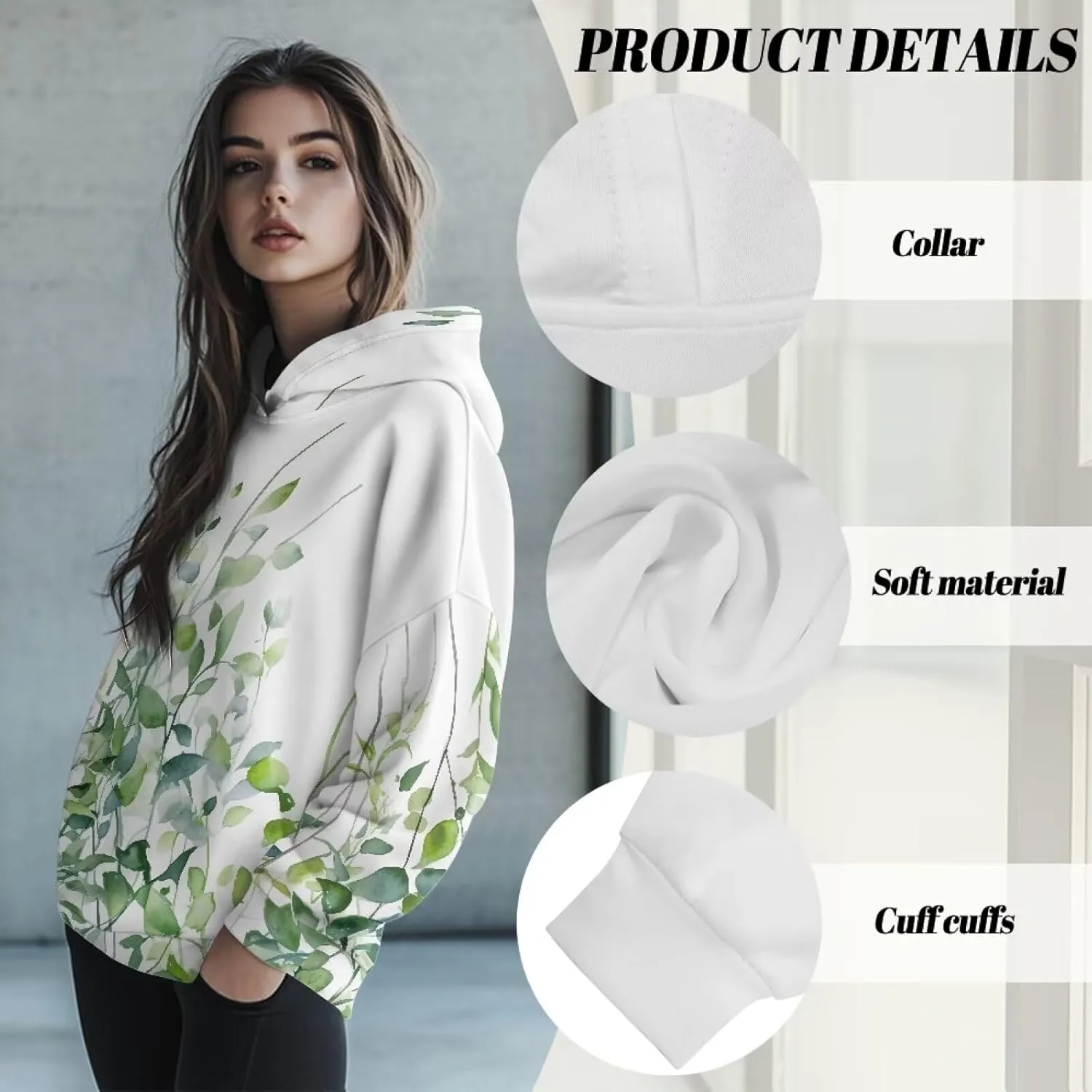 Womens Oversized Sweatshirts Athletic Hoodies Long Sleeve Pullover Hooded Tops
