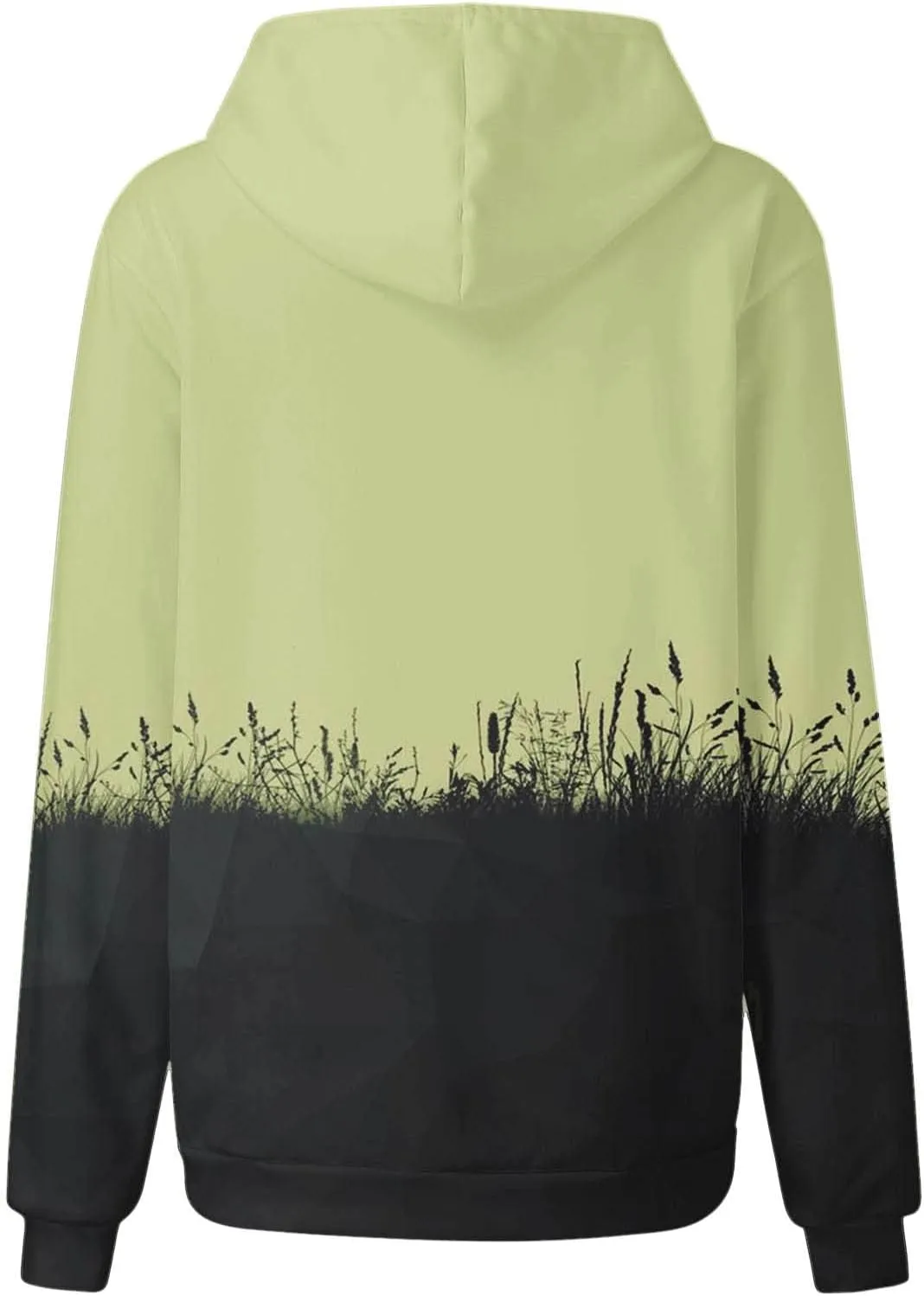 Women's Painted Oversized Hoodies Long Sleeve Drawstring Pullover Tops with Pockets 2024 Fall Trendy Loose Sweatshirt