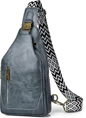 Womens Sling Bag Crossbody Fanny Pack Purse Leather Casual Fashion Travel Daypack Sport Chest Satchel for Women