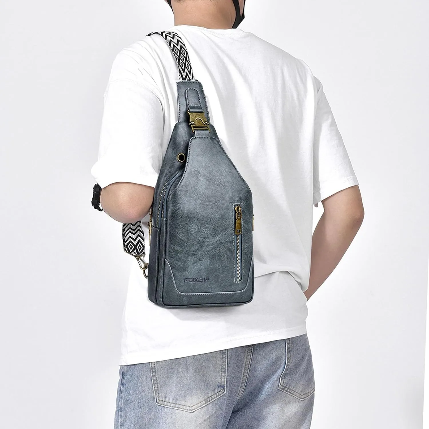 Womens Sling Bag Crossbody Fanny Pack Purse Leather Casual Fashion Travel Daypack Sport Chest Satchel for Women