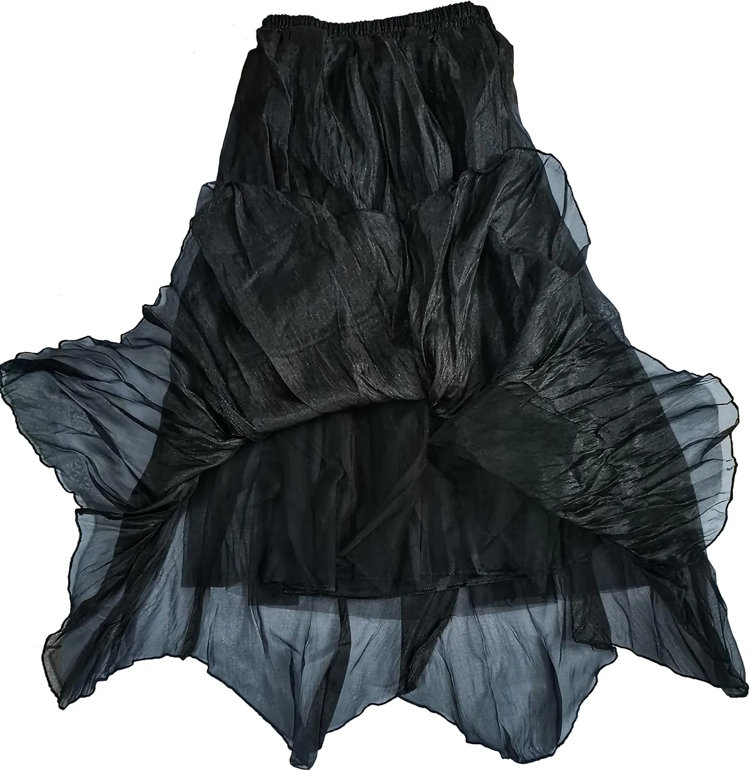 Womens Tulle Skirt Elastic High Waist Pleated A-line Fairy Skirt Layered Mesh Flowy Tutu Skirts
