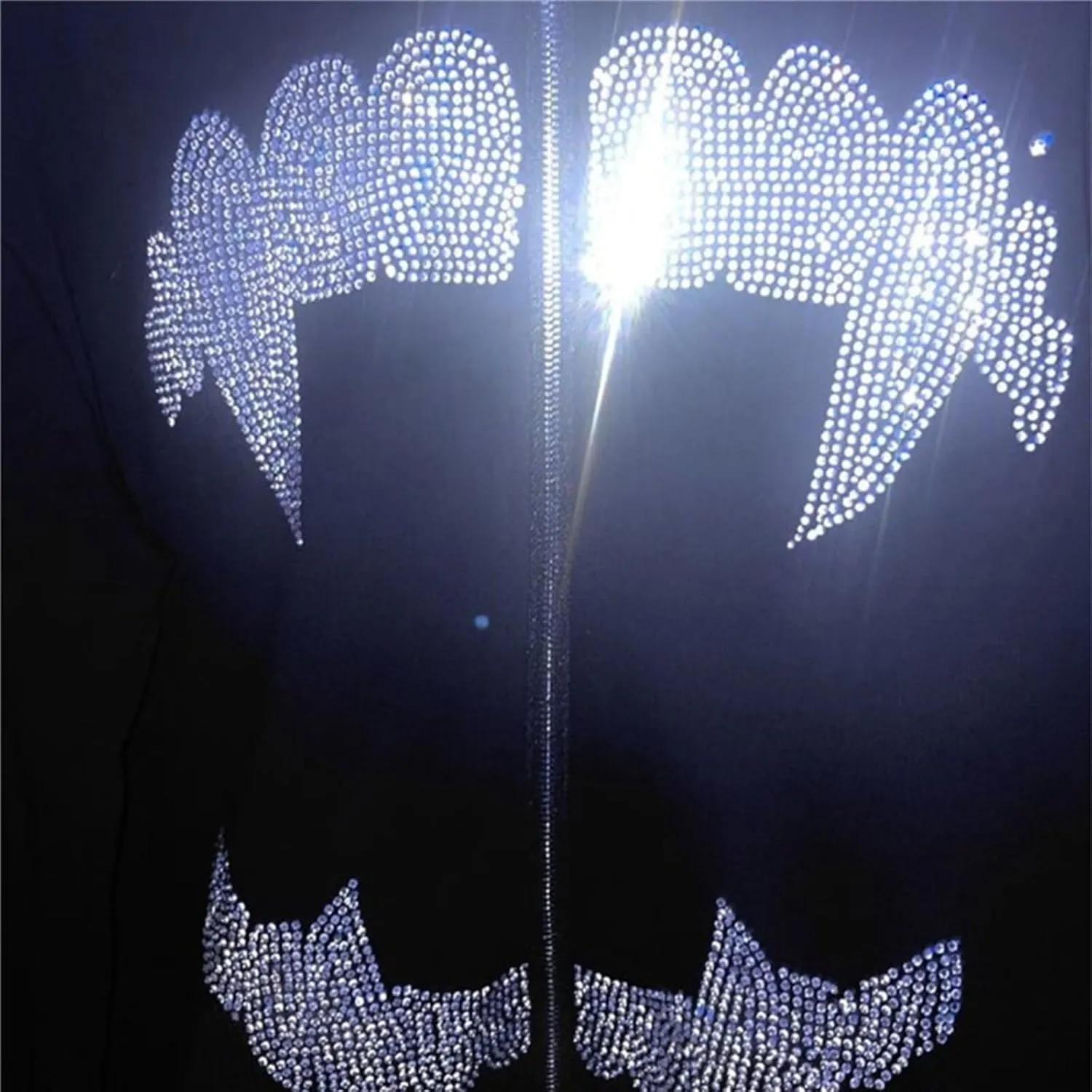 Womens Y2K Zip Up Hoodie Men Long Sleeve Rhinestone Graphic Sweatshirts Halloween Oversized Goth Jacket Streetwear