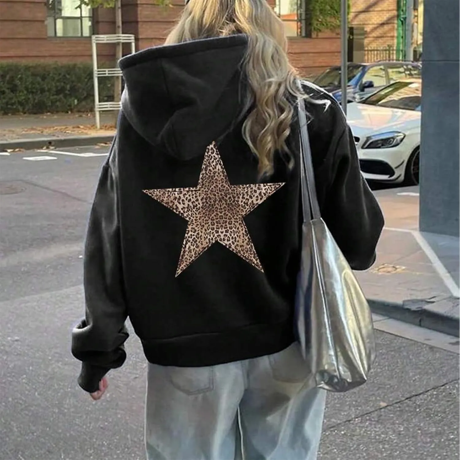 Y2k Hoodies Teen Girls Oversized Graphic Sweatshirt Women Pullover Tops Cute Embroidery Preppy Aesthetic Shirts