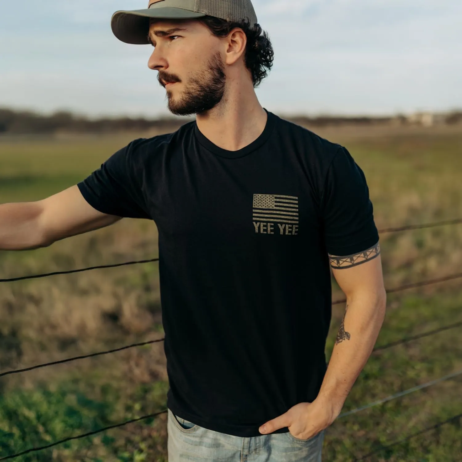 Yee Yee Ol Glory Camo Tee - Cotton Blend T-Shirt