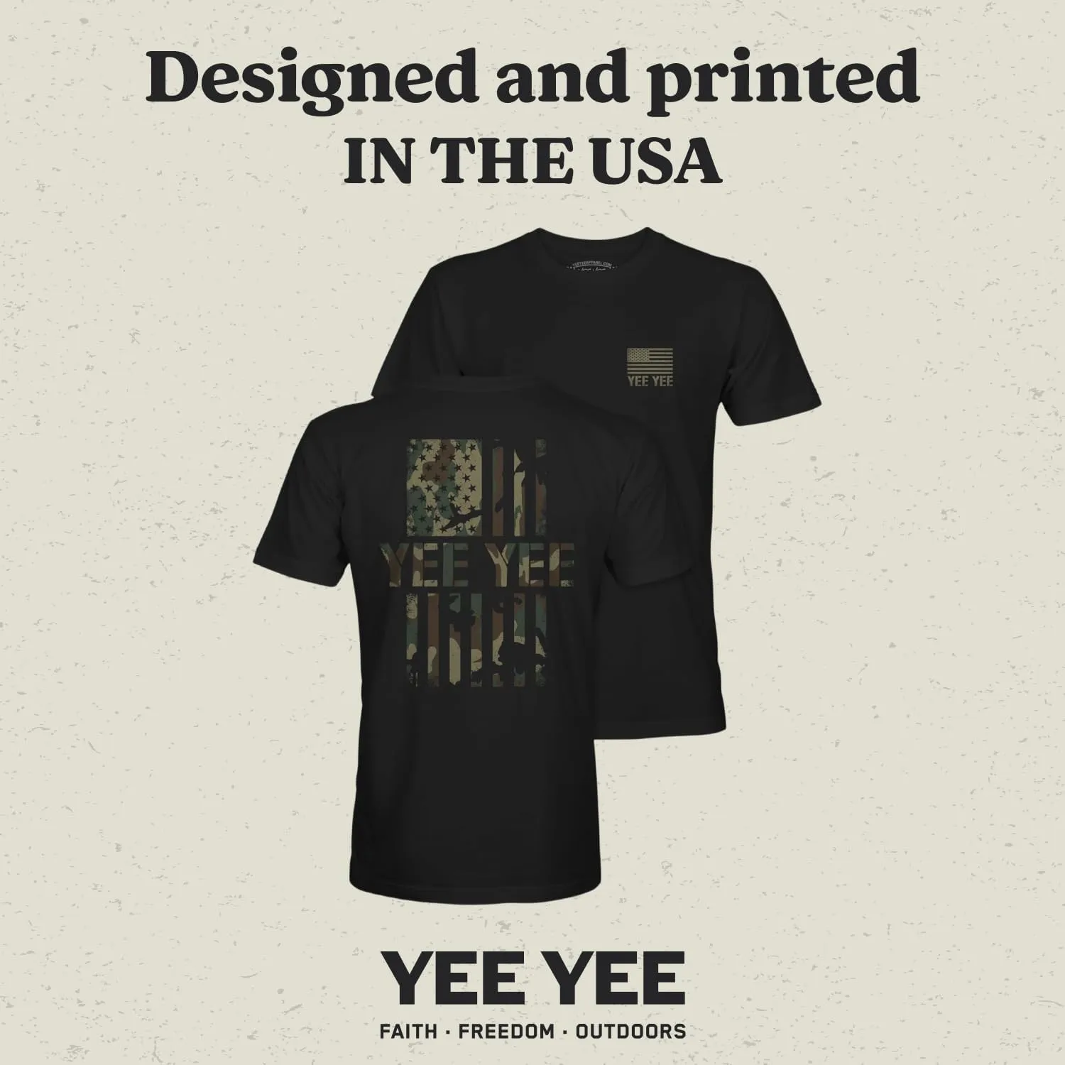 Yee Yee Ol Glory Camo Tee - Cotton Blend T-Shirt