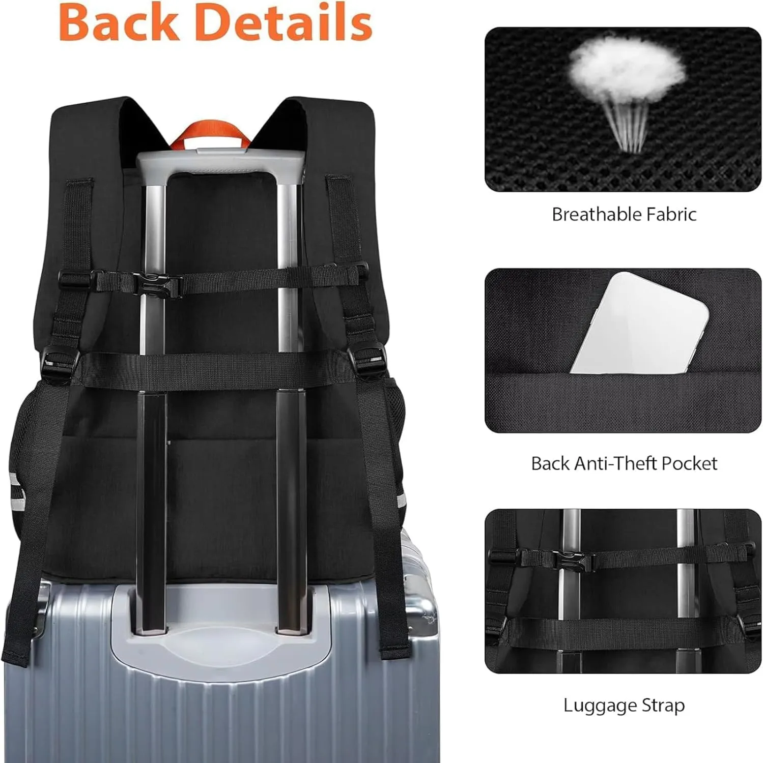 Ytonet Gym Backpack For Men Women, Travel Sports Track Bag With Shoe Compartment USB Charging Port, Large Workout Laptop Backpack Water Resistant College Bag Fit 15.6 Inch, Camping, Black