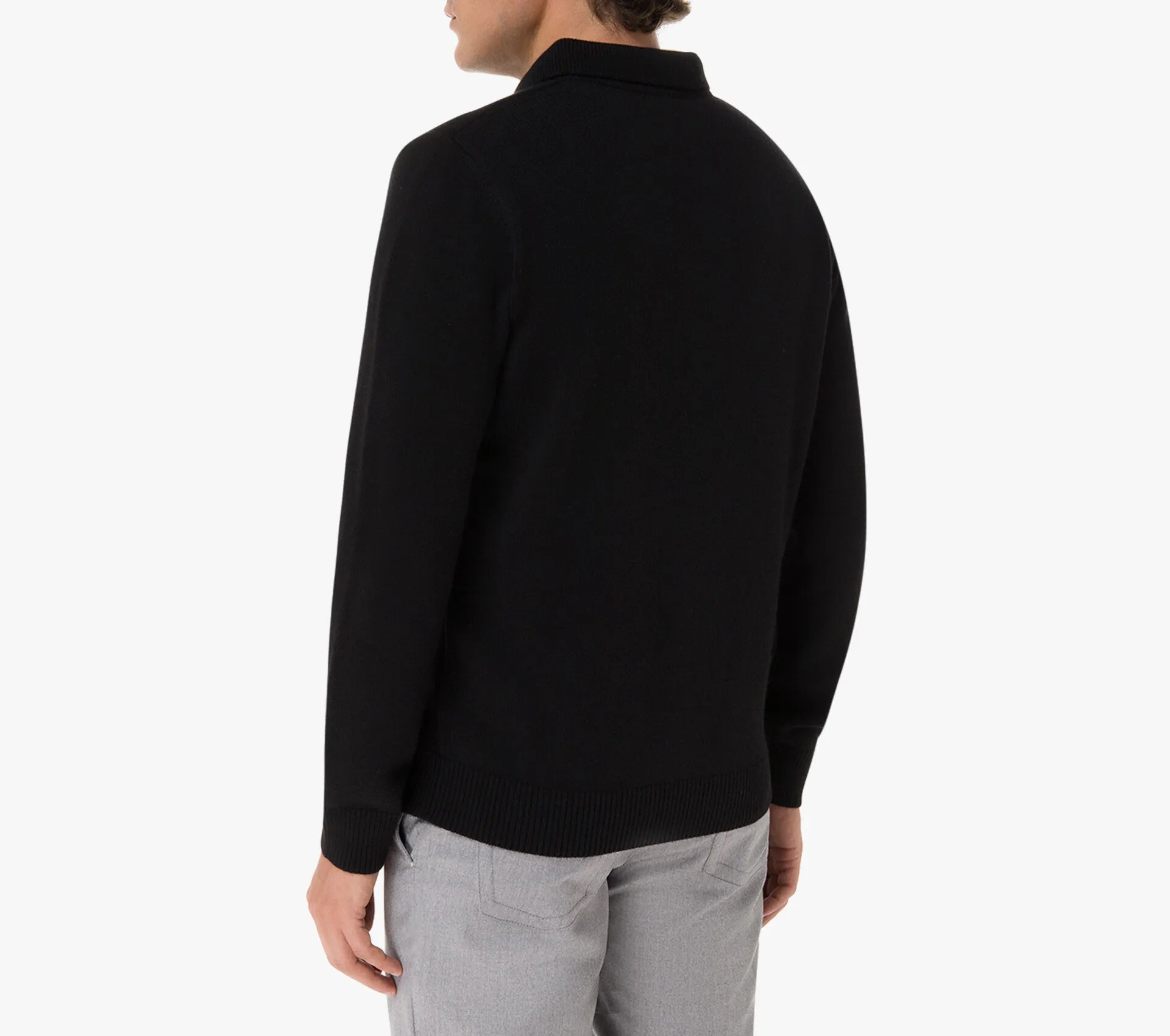 Zilli Mirror Lozenges Jacquard Weave Zipped Polo