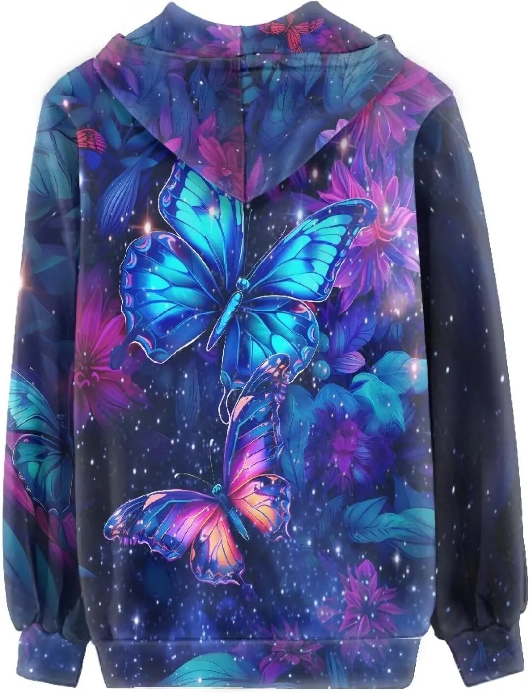 Zip Up Hoodie Women Long Sleeve Oversized Sweatshirts Fall Y2K Hoodie Jacket with Pockets