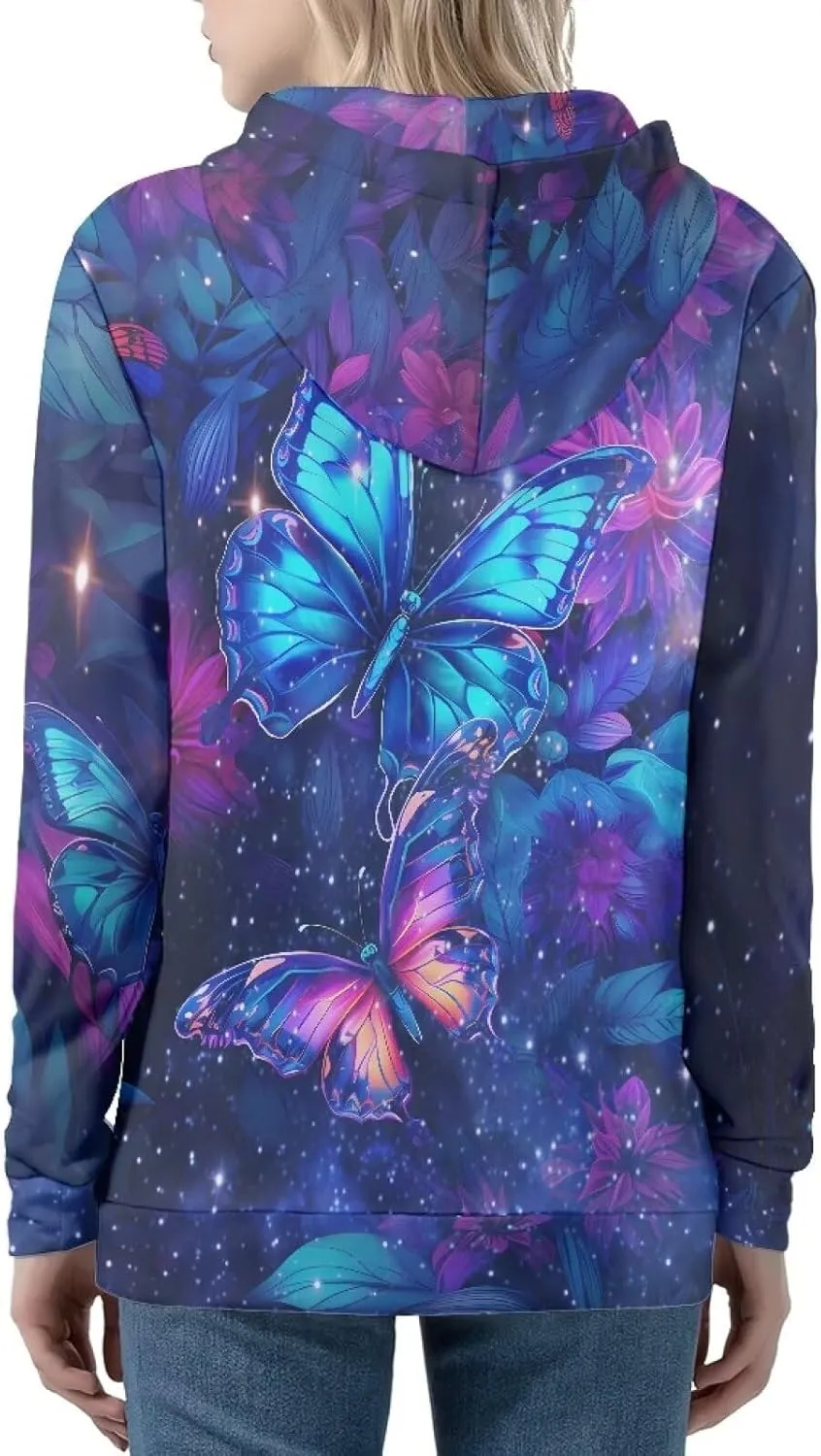 Zip Up Hoodie Women Long Sleeve Oversized Sweatshirts Fall Y2K Hoodie Jacket with Pockets